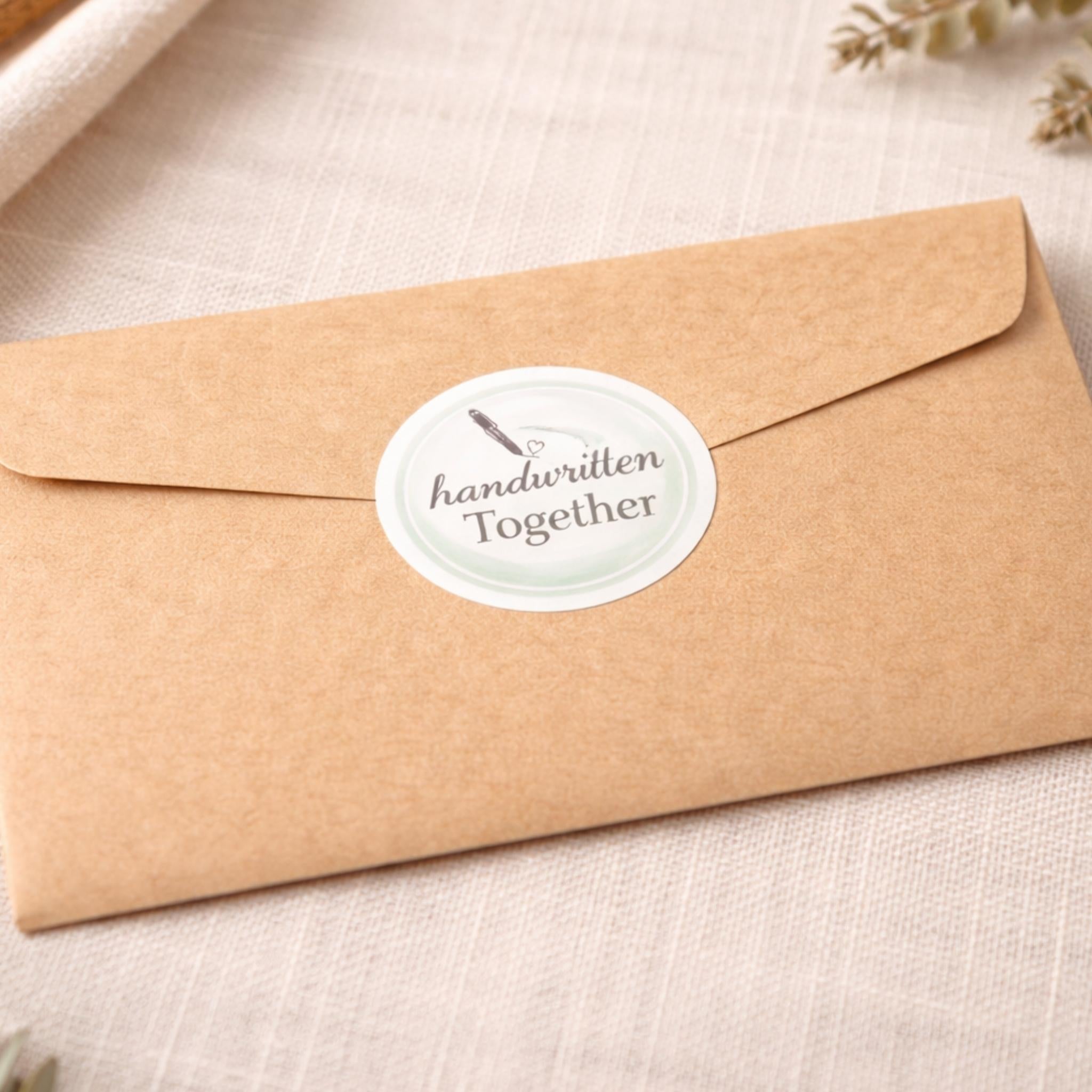 A single, closed brown Kraft paper envelope placed at an angle on a light wood surface, showing its clean edges and classic rectangular shape.